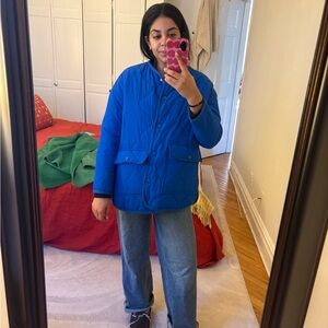 Blue Quilted Women's Jacket